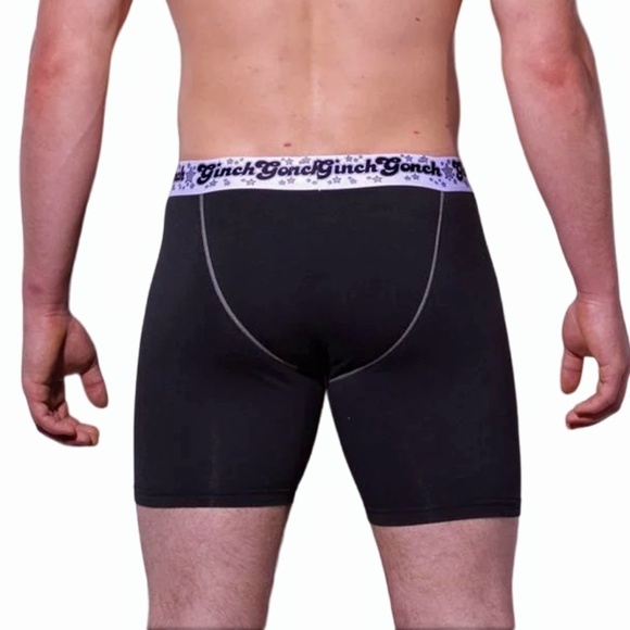 GINCH Gonch Statement Graphic Underwear Long Line Boxer Brief Black Magic NIP - Picture 4 of 7